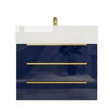Blossom 24 In. Floating Single Sink Bathroom Vanity With Acrylic Sink Top & Aluminum Alloy Frame