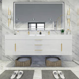 Blossom 72 In. Floating Double Sink Bathroom Vanity With Acrylic Sink Top & Aluminum Alloy Frame