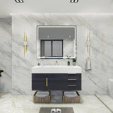 Blossom 48 In. Floating Single Sink Bathroom Vanity With Acrylic Sink Top, Drawers & Aluminum Alloy Frame