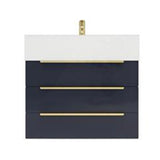 Blossom 24 In. Floating Single Sink Bathroom Vanity With Acrylic Sink Top & Aluminum Alloy Frame