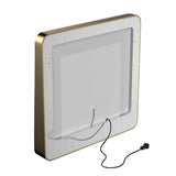 LED Lighted Bathroom Vanity Mirror With Shelf, Wall-Mounted, Touch Switch,  Anti-Fog Adjustable Color Temperature & Remembrance, CRI 90+, Lighted Makeup Mirrors, Raven Style