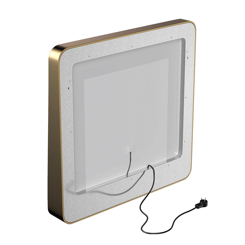 LED Lighted Bathroom Vanity Mirror With Shelf, Wall-Mounted, Touch Switch,  Anti-Fog Adjustable Color Temperature & Remembrance, CRI 90+, Lighted Makeup Mirrors, Raven Style