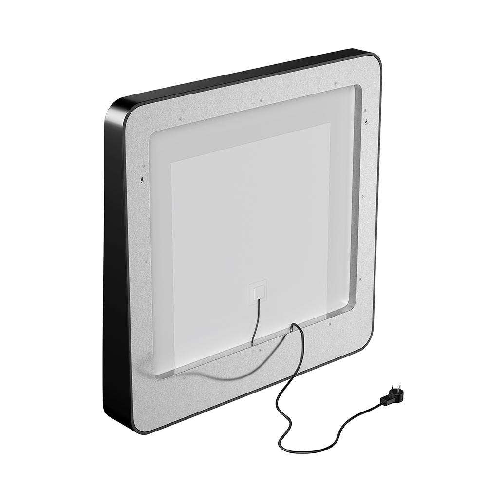 LED Lighted Bathroom Vanity Mirror With Shelf, Wall-Mounted, Touch Switch,  Anti-Fog Adjustable Color Temperature & Remembrance, CRI 90+, Lighted Makeup Mirrors, Raven Style