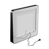 LED Lighted Bathroom Vanity Mirror With Shelf, Wall-Mounted, Touch Switch,  Anti-Fog Adjustable Color Temperature & Remembrance, CRI 90+, Lighted Makeup Mirrors, Raven Style