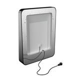 LED Lighted Bathroom Vanity Mirror With Shelf, Wall-Mounted, Touch Switch,  Anti-Fog Adjustable Color Temperature & Remembrance, CRI 90+, Lighted Makeup Mirrors, Raven Style
