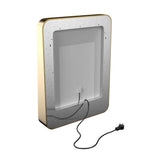 LED Lighted Bathroom Vanity Mirror With Shelf, Wall-Mounted, Touch Switch,  Anti-Fog Adjustable Color Temperature & Remembrance, CRI 90+, Lighted Makeup Mirrors, Raven Style