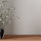 1 In Hexagon Soho Halo Grey Matte Glazed Porcelain Mosaic