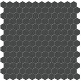 1 In Hexagon Soho Retro Black Matte Glazed Porcelain Mosaic