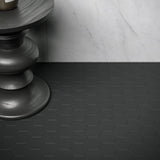 1 In Hexagon Soho Retro Black Matte Glazed Porcelain Mosaic