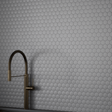 1 In Soho Loft Grey Hexagon Matte Glazed Porcelain Mosaic