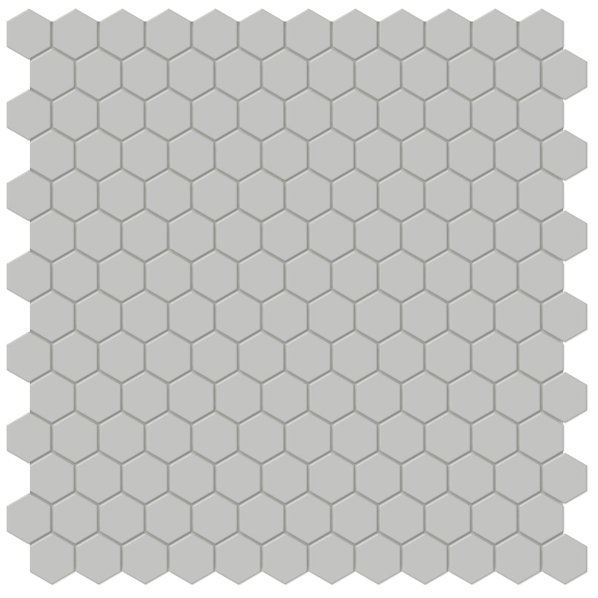 1 In Soho Loft Grey Hexagon Matte Glazed Porcelain Mosaic