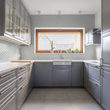 1 In Soho Loft Grey Hexagon Matte Glazed Porcelain Mosaic