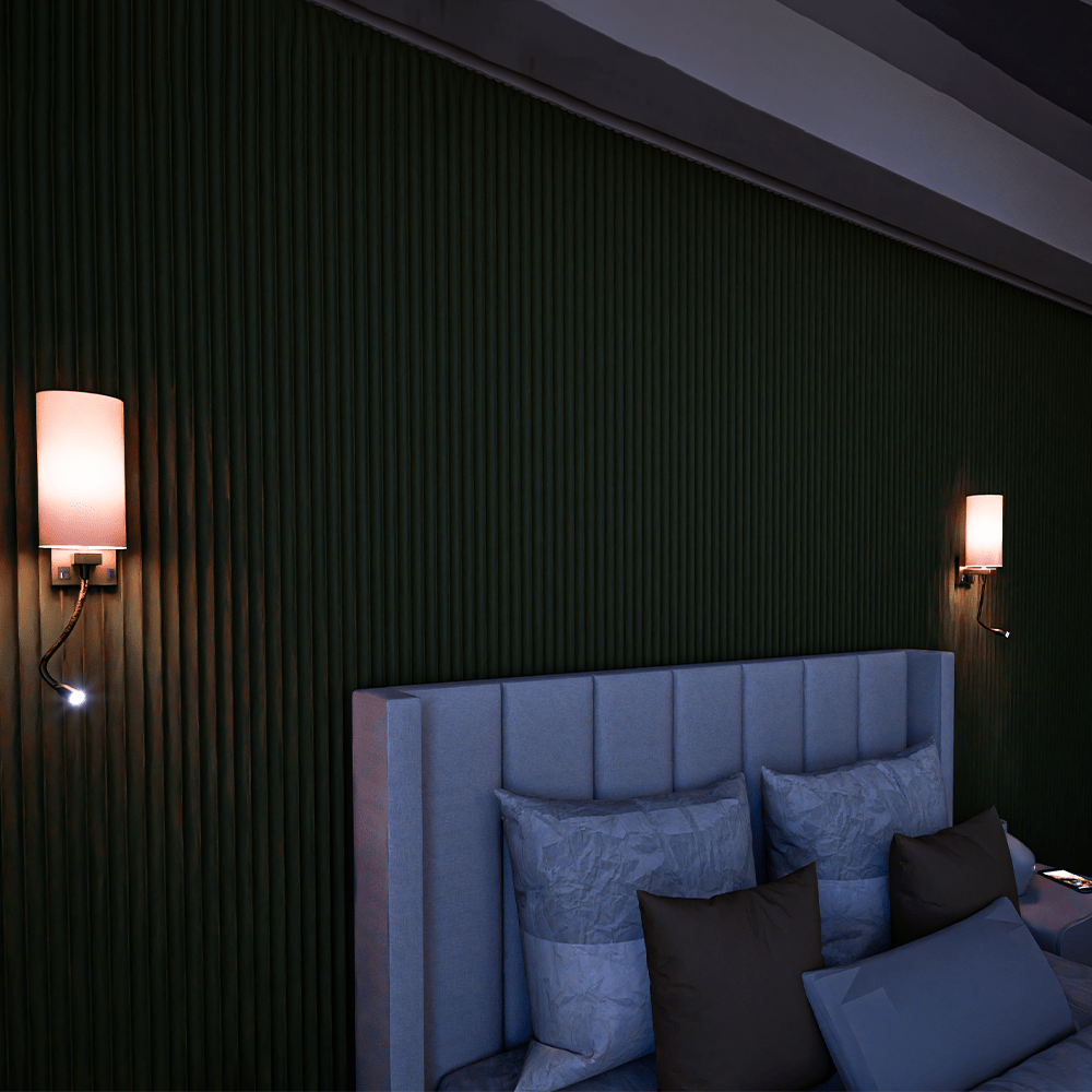 1-Light, Acrylic Shade Indoor Wall Sconce Light with 1 Switch, 1usb & 1outlet, Brushed Nickel Finish, Bedside Wall Lights w/ 1W LED Reading Lamp, for Bedroom Living Room Hotels