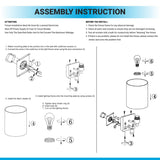 1-Light Bedside Wall Sconce Lighting with Adjustable LED Reading Light, Black Metal Finish w/ White Fabric Shade, W/ LED 1W 1USB, 2 Switchs &1 Outlet, for Bedroom Living Room Hotels