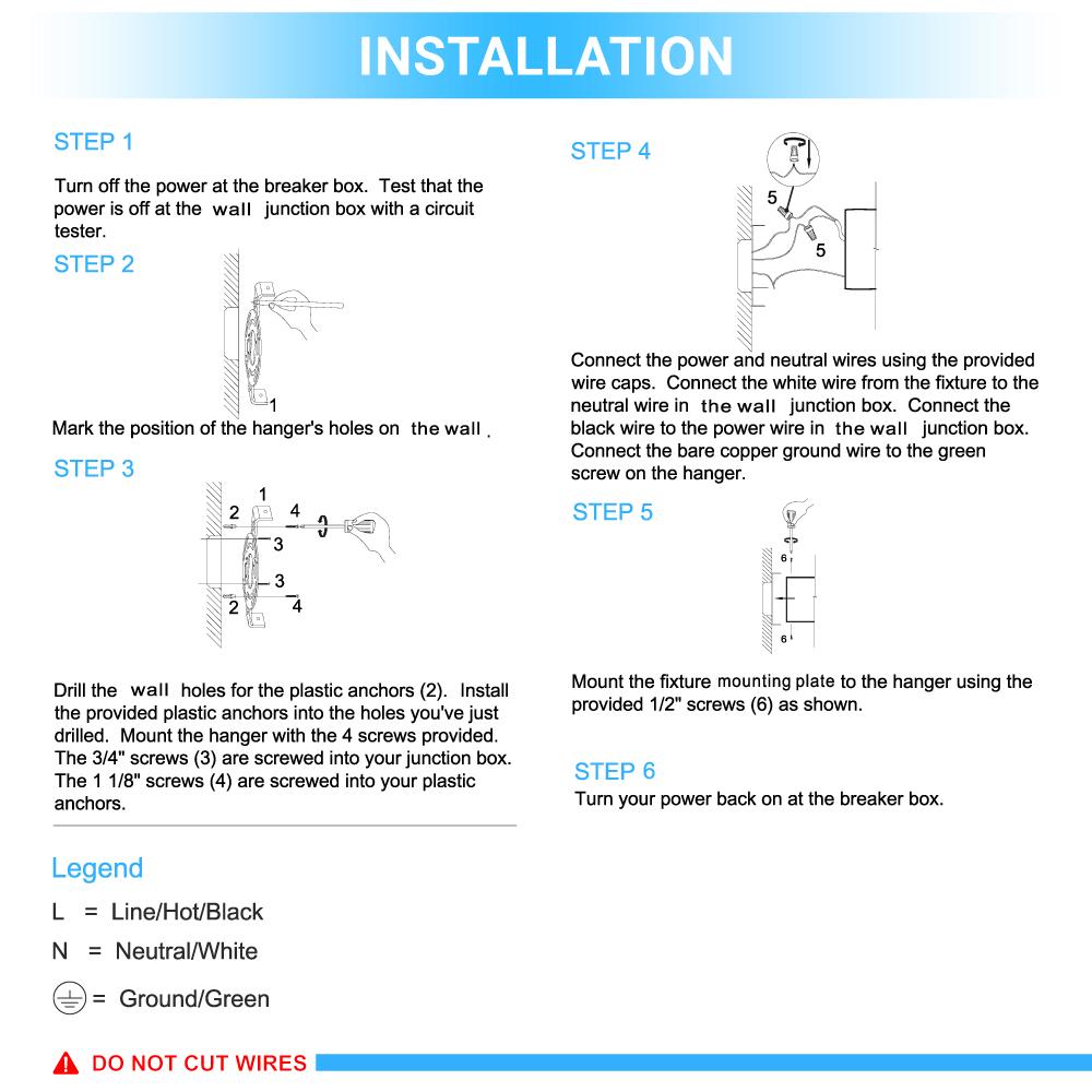 1-Light, LED Wall Sconce Light 3W, 3000K, 150LM, Integrated LED Light Combination, 120V Dimmable, Black Matte Body Finish