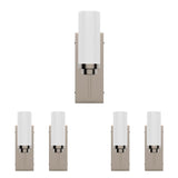 1-Light, LED Wall Sconce Light, Brushed Nickel with Opal Glass Shade, Decorative Wall Lamp, Hallway Light Fixtures, Dim: W4.6"xH15"xE3.5"