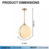 1 Light Mini Pendant Brass finish Hardware with Faux Alabaster, Pendant Lighting, E26 Base - 16”D x 17.5“H