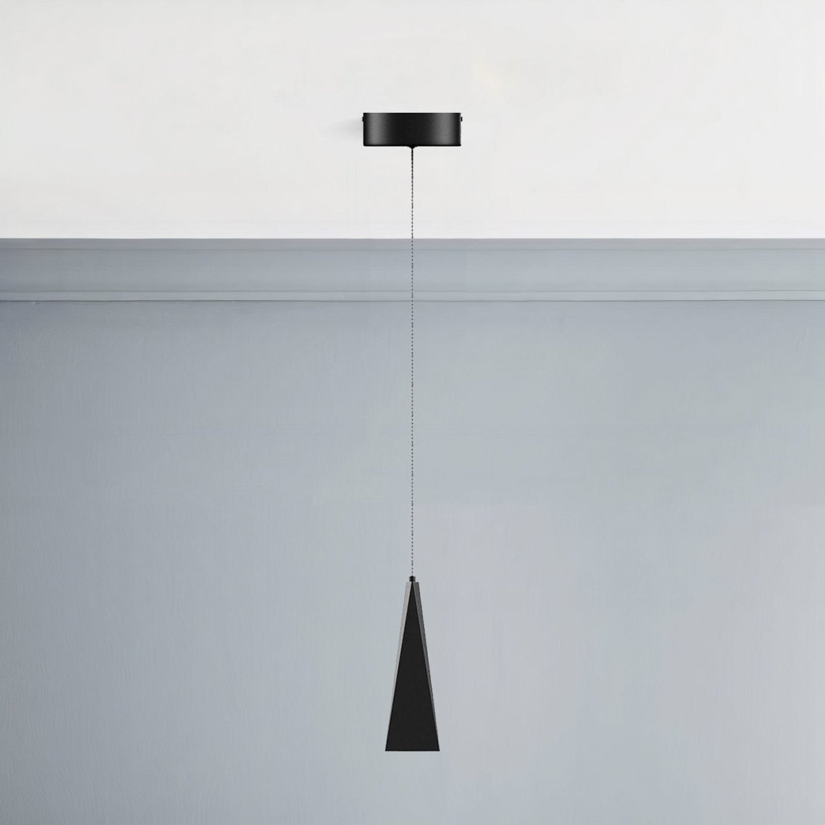 1-Light, Modern LED Three Dimensional Triangle Geometric Chandeliers, 6W, 3000K, 462LM, Dimmable