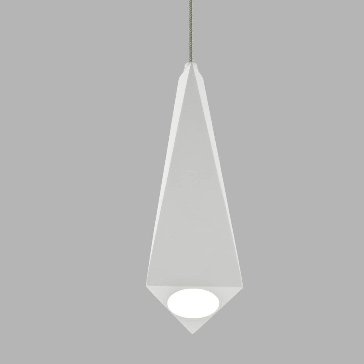 1-Light, Modern LED Three Dimensional Triangle Geometric Chandeliers, 6W, 3000K, 462LM, Dimmable
