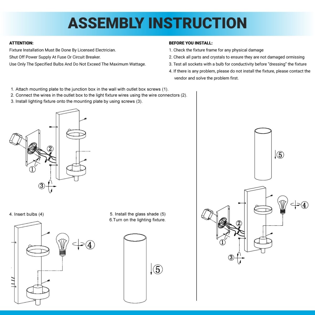 1-Light, Oil Rubbed Bronze/Satin Nickel Finish Wall Sconce with White Glass shade, Wall Mounted Lamps for Home Hotel Corridor Restaurant