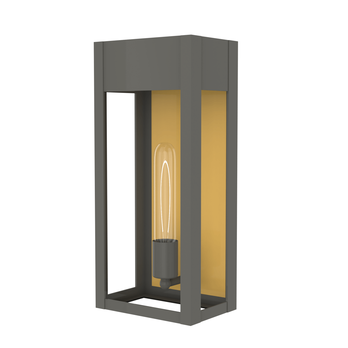 1-Light, Outdoor Wall Sconce Light, Outdoor Lantern, E26 Socket 1X60W, Clear Glass Panels, Matte Black, 18" H x 7.5" W, Extends 5.5" from the wall