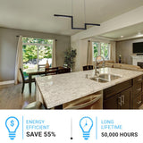 1-Lights, Modern Linear Chandelier Light, 16W, 3000K, 800LM, Suspension Fixture, Matte black Body Finish, Dimmable, 31.5''×1.3''×71'' (Dimension)