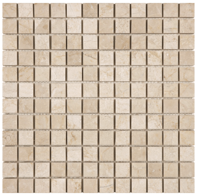 1 X 1 In Allure Crema Polished Marble Mosaic