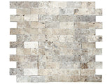 1 X 2 In Brick Picasso Split Face Travertine Mosaic