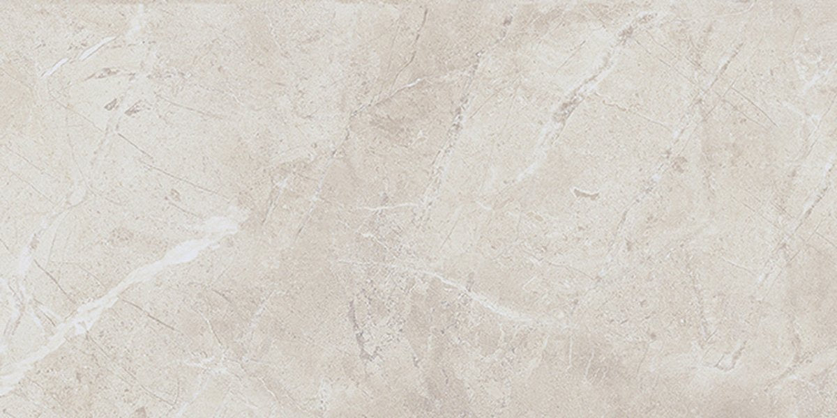 10 X 20 In Regency Ivory Glossy Pressed Glazed Ceramic