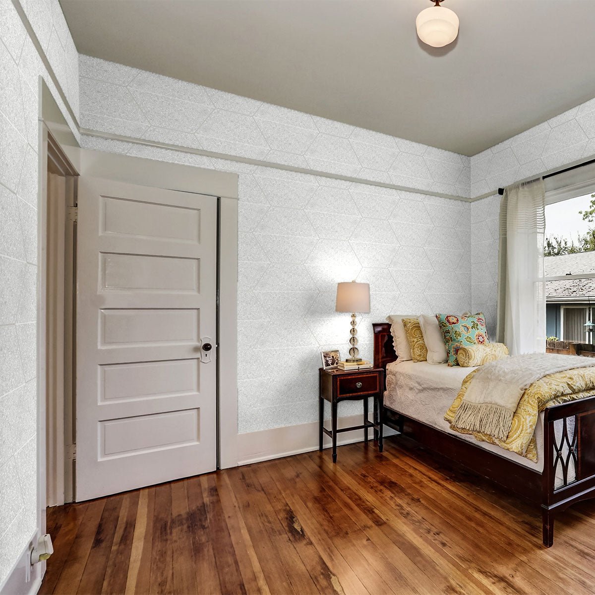 10 x 24 in. Station Pearl Half Hexagon Matte Rectified Porcelain Trapezoid Floor & Wall Tile
