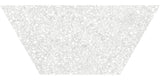 10 x 24 in. Station Pearl Half Hexagon Matte Rectified Porcelain Trapezoid Floor & Wall Tile