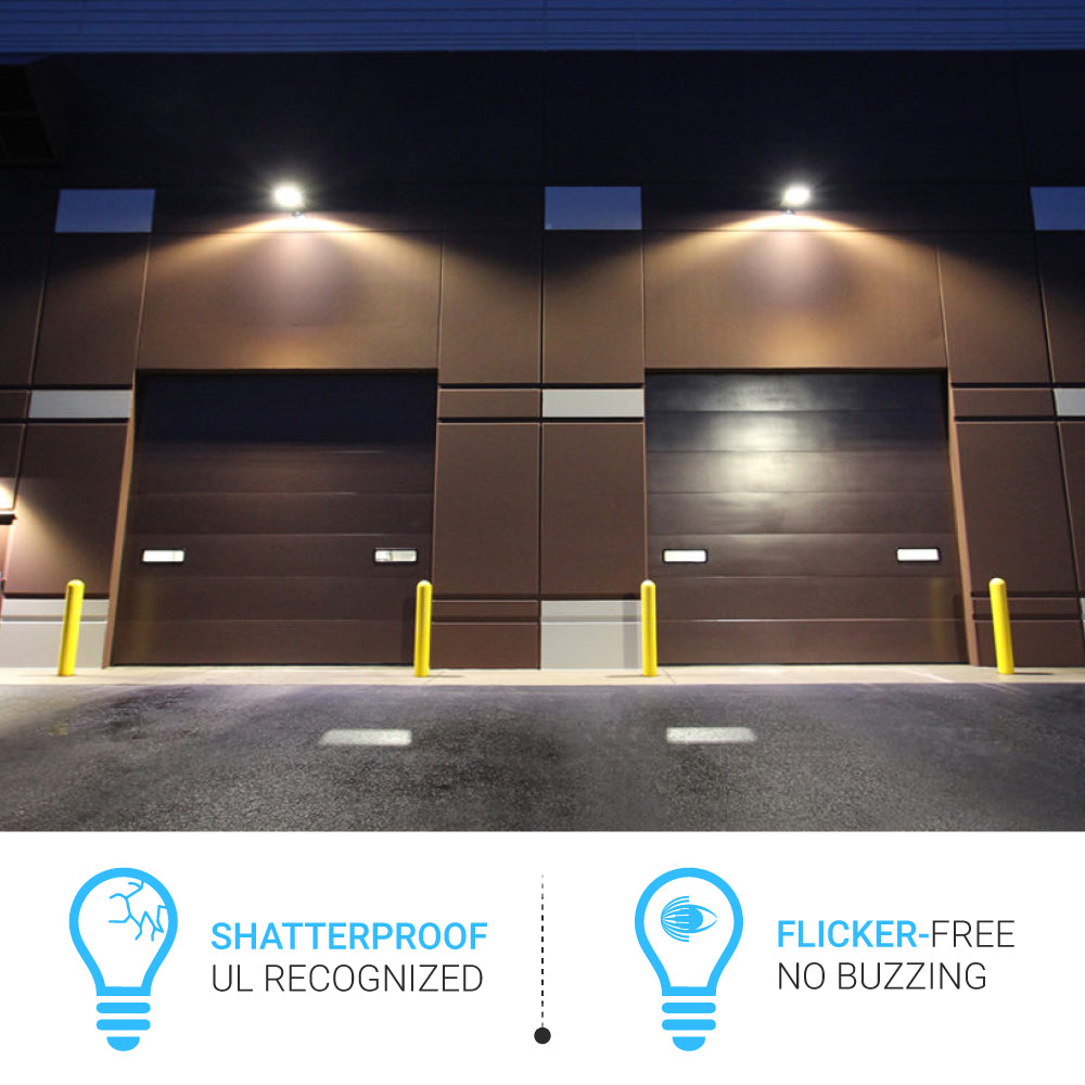 LED Wall Pack Light without Photocell 80W 5700K Forward Throw, IP65 Waterproof, 10400LM,  UL, DLC Certified, Outdoor Commercial Security Light, For Porch Garage Warehouse Security Flood Lighting