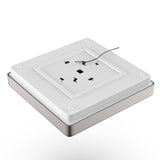 11 in. Square Single Ring Flush Mount Ceiling Light, 1050LM, Power 15W, AC120V, 4000K Dimmable Brushed Nickel, Hallway Light Fixture