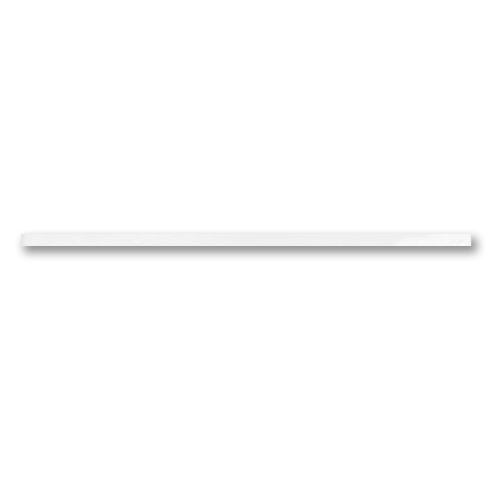 12 In Linea White Glossy Glazed Ceramic Quarter Round