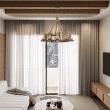 12-Light Ring Chandelier Ceiling Light in Brass Finish with Clear Glass, 120V, Bulb Type B10, Socket Type E12, Max wattage Per Socket 60W - 50“D x 39”H