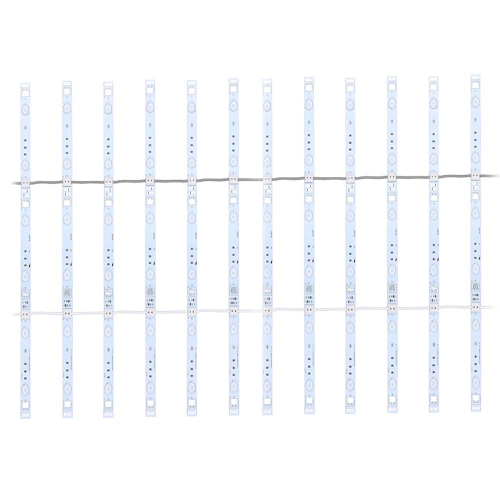 12-Pcs Flexible LED Back Lighting Series With Tape Adhesive Backside, DC24V, 6W/bar, 600LM, 7000K, IP33, UL, RoHS Listed, Pure White