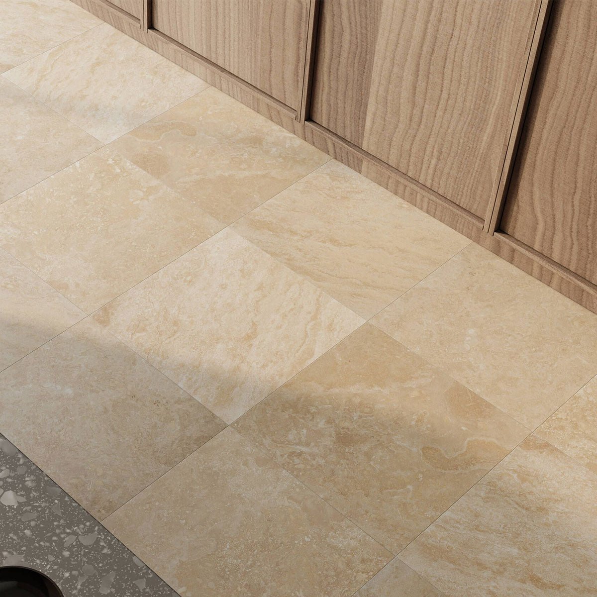 12 X 12 In Ivory Filled & Honed Travertine