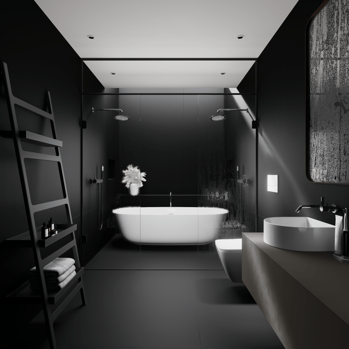 12 X 12 In Prima Charcoal Matte Rectified Unglazed Porcelain