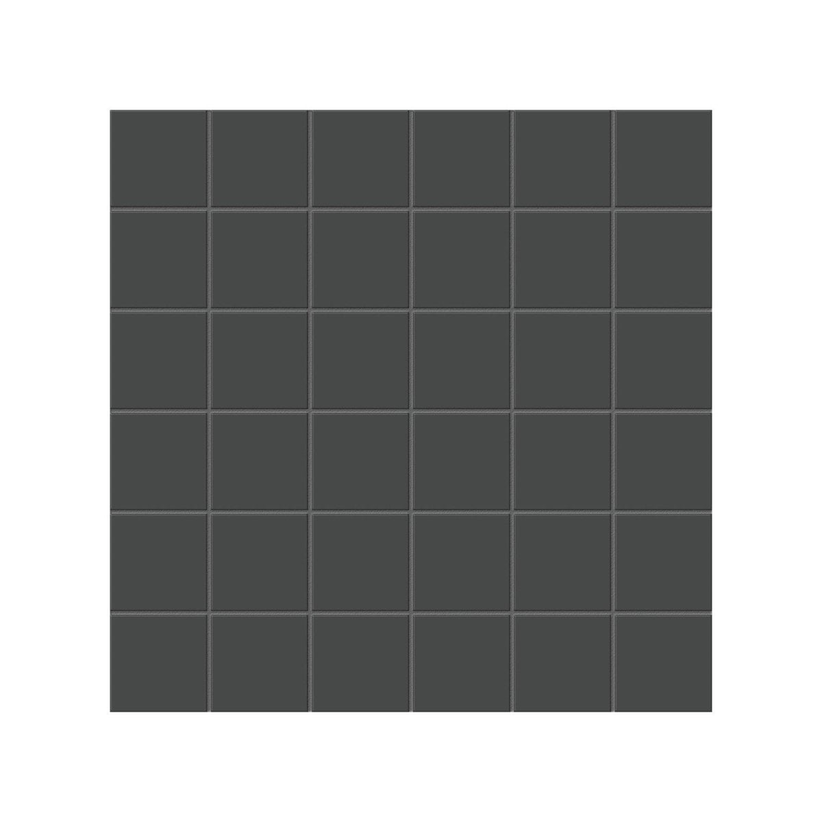 12 x 12 in. Soho Retro Black Matte Unglazed Porcelain Mosaic