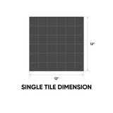 12 x 12 in. Soho Retro Black Matte Unglazed Porcelain Mosaic