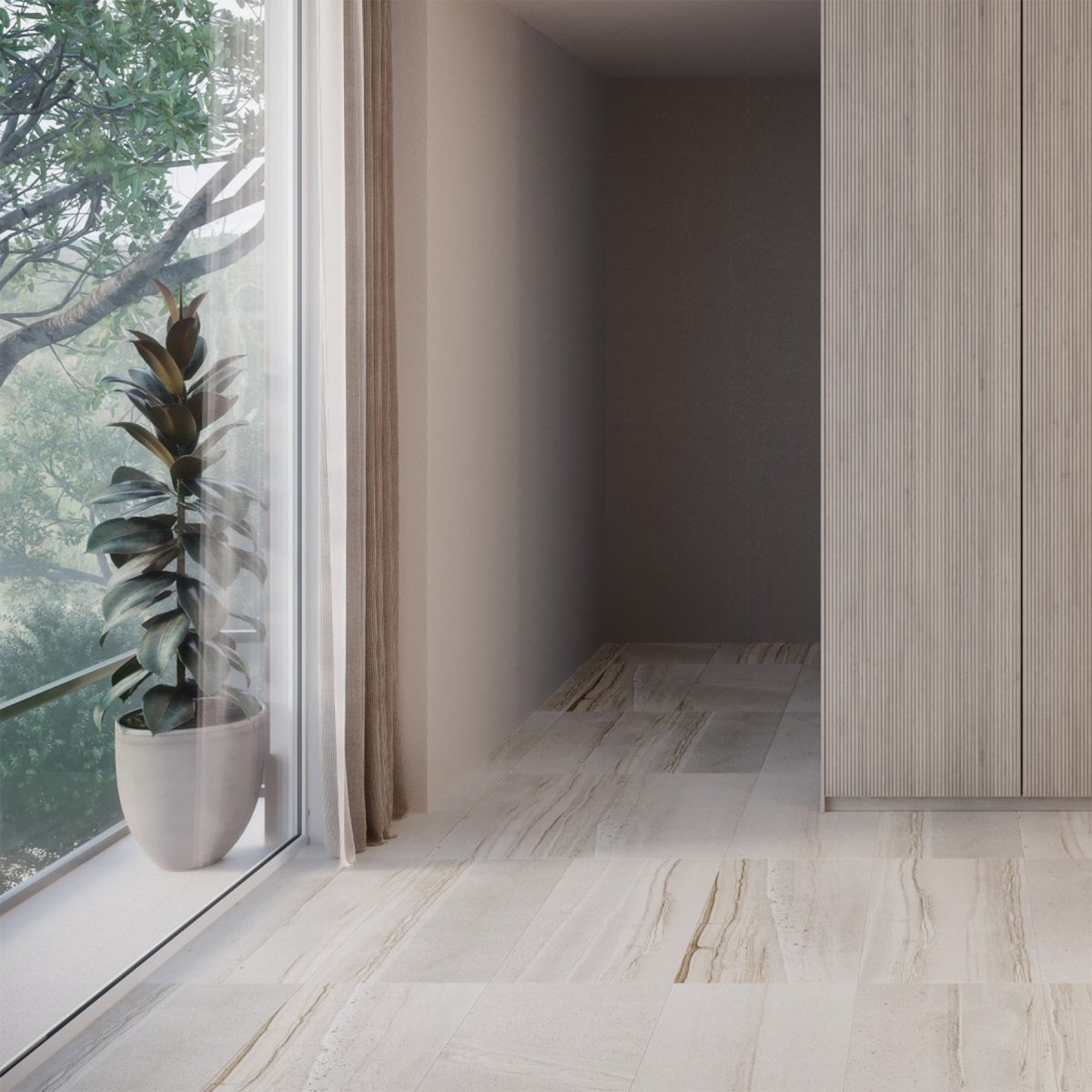 12 x 24 in. Amelia Mist Matte Pressed Glazed Porcelain Tile