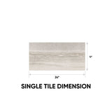 12 x 24 in. Amelia Mist Matte Pressed Glazed Porcelain Tile