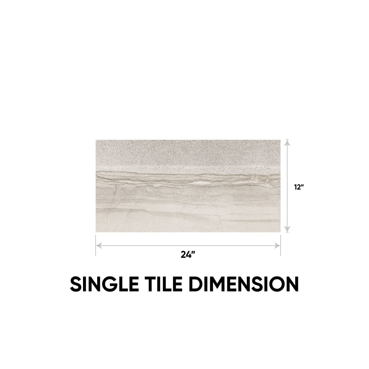 12 x 24 in. Amelia Mist Matte Pressed Glazed Porcelain Tile