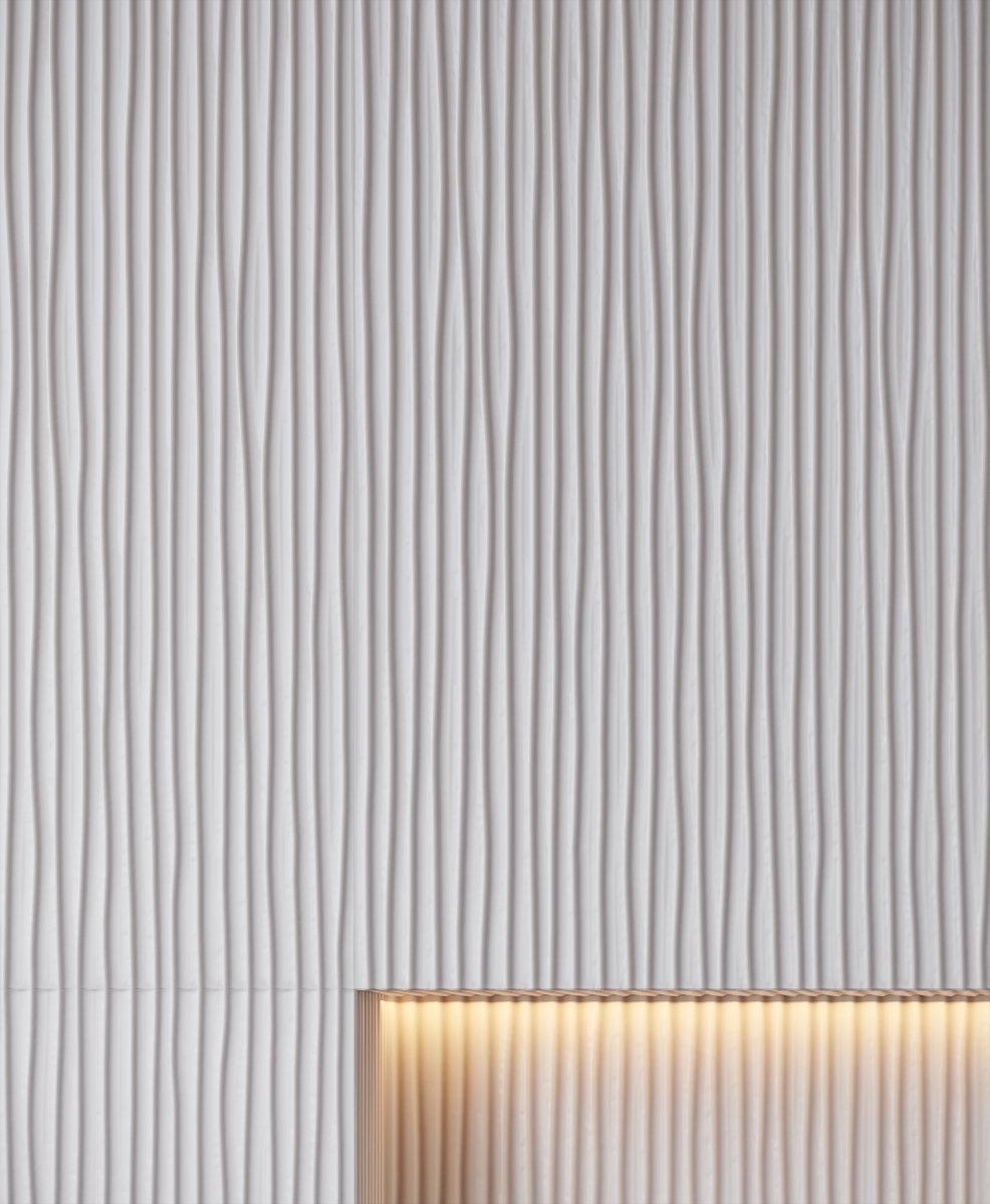 12 X 24 In Amplitude Linea White Glossy Rectified Glazed Ceramic