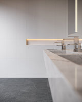 12 X 24 In Amplitude Linea White Glossy Rectified Glazed Ceramic