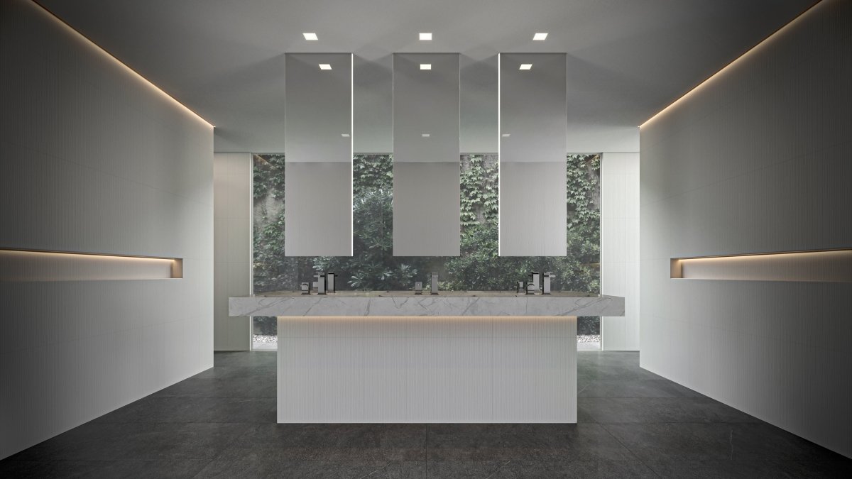 12 X 24 In Amplitude Linea White Glossy Rectified Glazed Ceramic