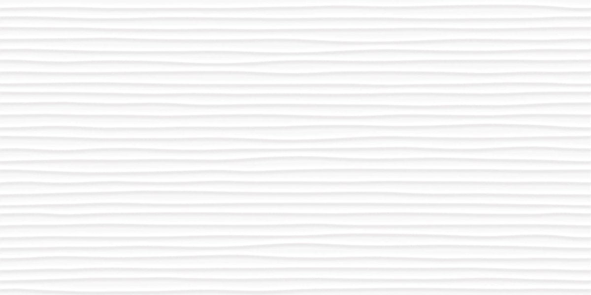 12 X 24 In Amplitude Linea White Glossy Rectified Glazed Ceramic