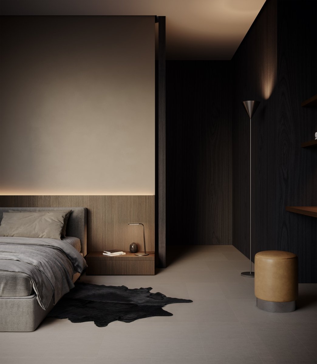 12 X 24 In Belgian Fog Linen Matte Rectified Color Body Porcelain