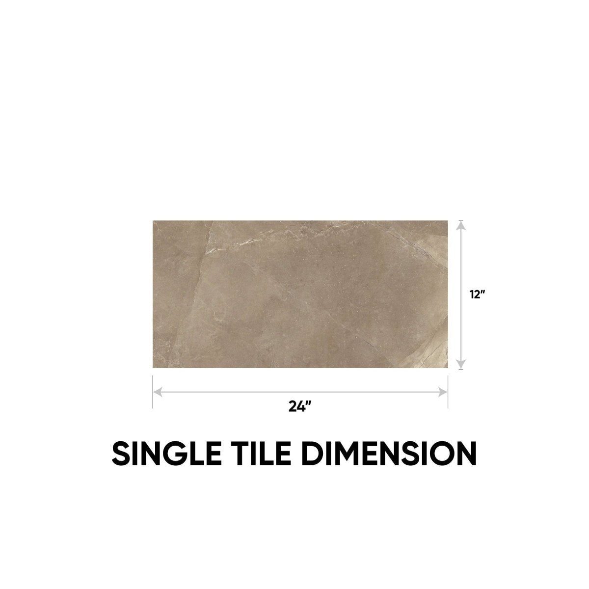 12 x 24 in Classic Pulpis Moca Matte Pressed Glazed Porcelain Tile