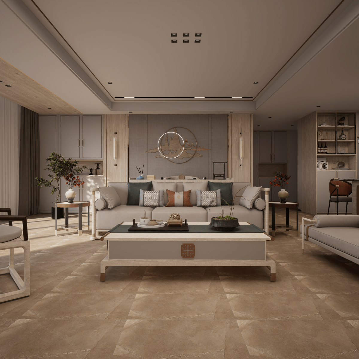 12 x 24 in Classic Pulpis Moca Matte Pressed Glazed Porcelain Tile